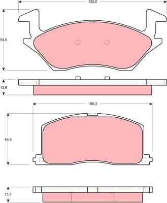 Brake Pad Set, disc brake GDB878 - image 2