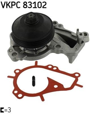Water Pump, engine cooling VKPC83102 - image 2