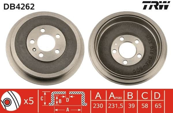 Brake Drum DB4262 - image 3