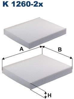Filter, cabin air K 1260-2X