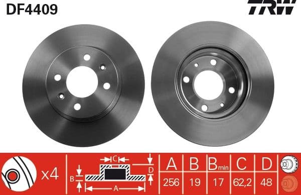 Brake Disc DF4409 - image 3