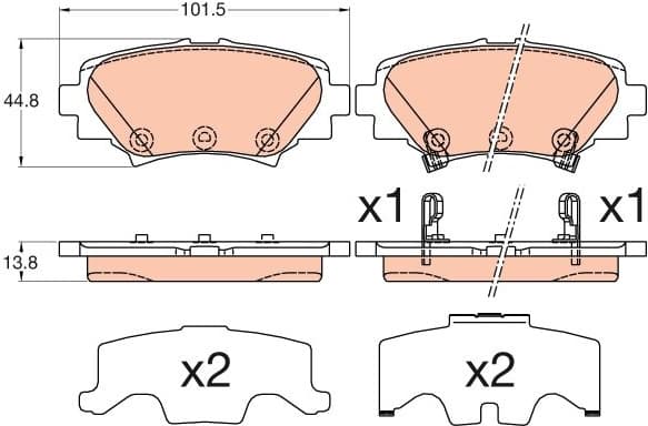 Brake Pad Set, disc brake GDB3593 - image 2