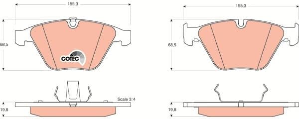 Brake pads front, Top Quality GDB1498 - image 3