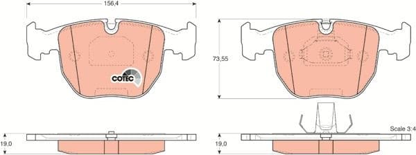 Brake pads front, Top Quality GDB1261 - image 3
