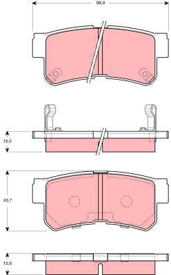 Brake Pad Set, disc brake GDB3258 - image 3