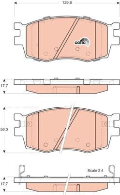 Brake Pad Set, disc brake COTEC GDB3420 - image 3