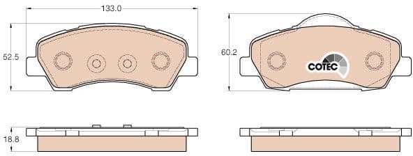 Brake pads front, Top Quality GDB1992 - image 3