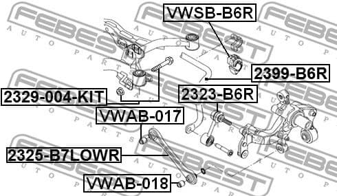 Mounting, control/trailing arm VWAB-017 - image 2