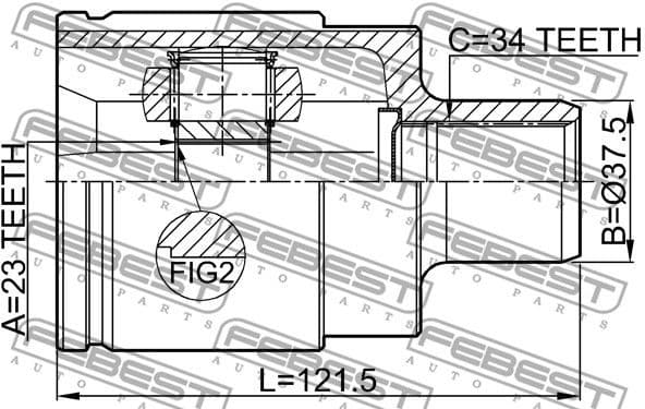 Joint Kit, drive shaft 1811-ASJRH - image 2