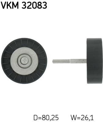 Deflection/Guide Pulley, V-ribbed belt VKM 32083 - image 2