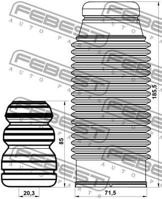 Dust Cover Kit, shock absorber HYSHB-SFEF-KIT - image 2