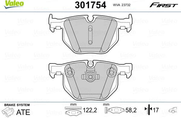Brake Pad Set, disc brake ESSENTIAL 301754