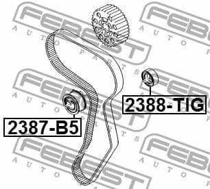 Deflection/Guide Pulley, V-ribbed belt 2388-TIG - image 2