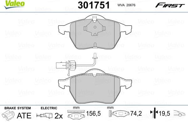 Brake Pad Set, disc brake ESSENTIAL 301751
