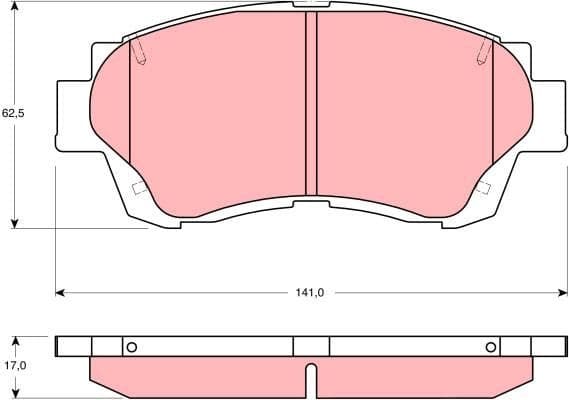 Brake Pad Set, disc brake GDB3155 - image 2