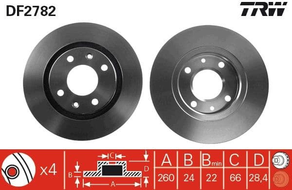 Brake Disc DF2782 - image 2