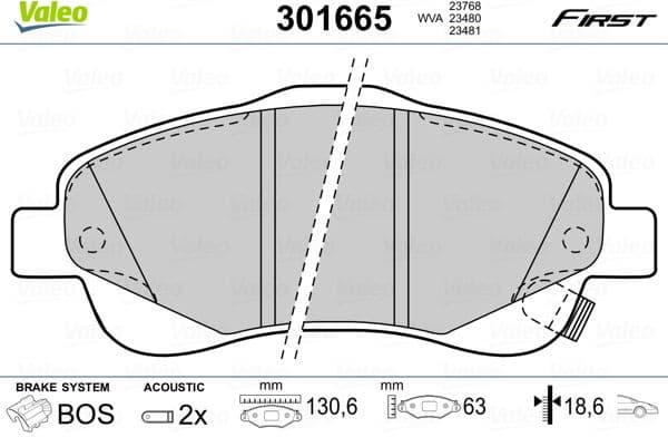 Brake Pad Set, disc brake ESSENTIAL 301665