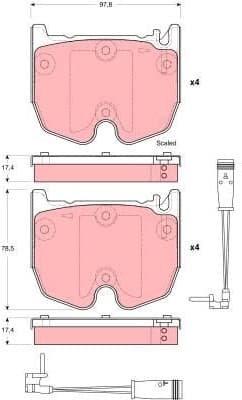 Brake Pad Set, disc brake GDB1599 - image 2
