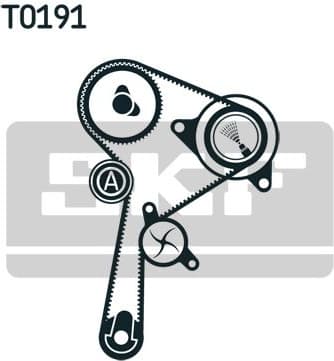 Timing belt kit with water pump SKF VKMC 06134-1 - image 2