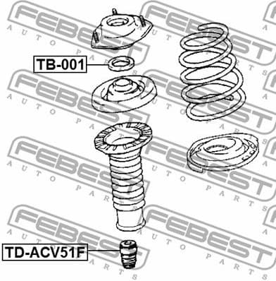 Rolling Bearing, suspension strut support mount TB-001 - image 2