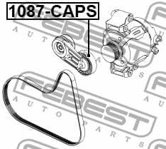 Tensioner Pulley, V-ribbed belt 1087-CAPS - image 2