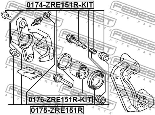 Repair Kit, brake caliper 0176-ZRE151R-KIT - image 2