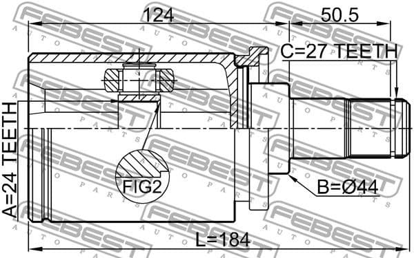 Joint Kit, drive shaft 1911-F30LH - image 2