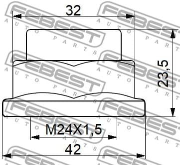 Axle Nut, drive shaft 0298-NHUB01 - image 2