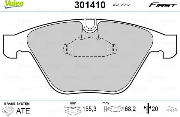 Brake Pad Set, disc brake ESSENTIAL 301410