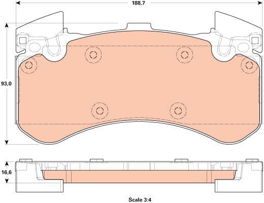 Brake pads front, Top Quality GDB1911 - image 2