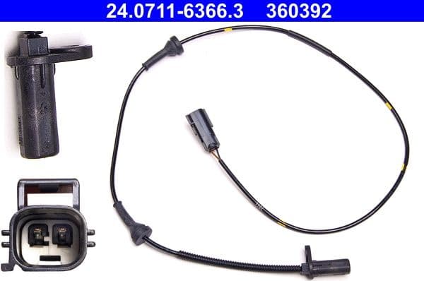 Sensor, wheel speed 24.0711-6366.3