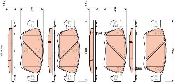 Brake Pad Set, disc brake GDB3503 - image 2