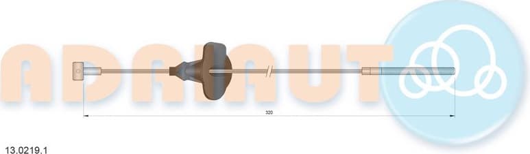 Cable Pull, parking brake 13.0219.1