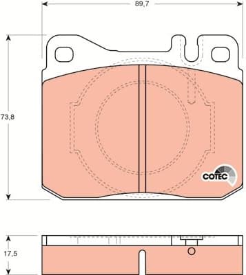 Brake Pad Set, disc brake COTEC GDB264 - image 3