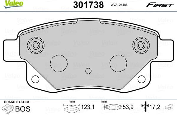 Brake Pad Set, disc brake ESSENTIAL 301738