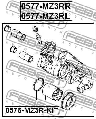 Brake Caliper 0577-MZ3RR - image 2