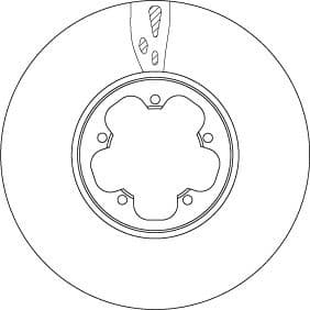 Brake Disc TRW SINGLE DF6752S - image 2