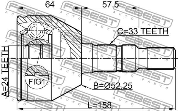 Joint Kit, drive shaft 1810-Z18 - image 2