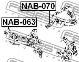 Mounting, control/trailing arm NAB-070 - image 2