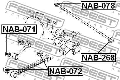 Mounting, control/trailing arm NAB-071