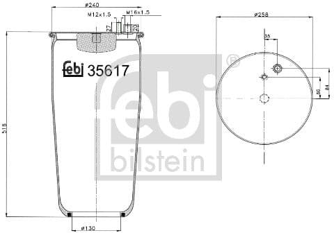 Bellow, air suspension 35617