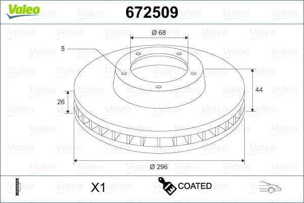 Brake Disc COATED 672509