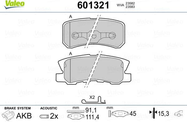 Brake Pad Set, disc brake 601321