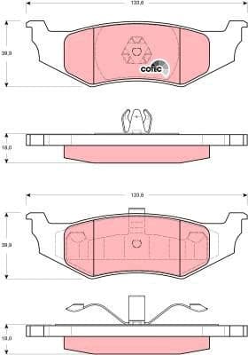 Brake Pad Set, disc brake COTEC GDB4119 - image 3
