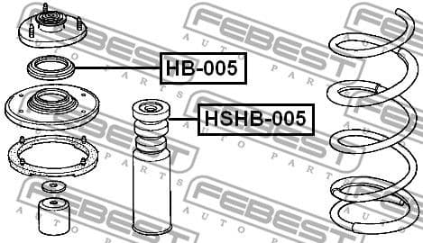Rolling Bearing, suspension strut support mount HB-005 - image 2
