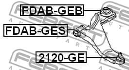 Mounting, control/trailing arm FDAB-GES - image 2