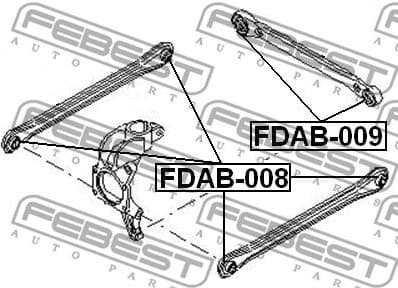 Mounting, control/trailing arm FDAB-008 - image 2