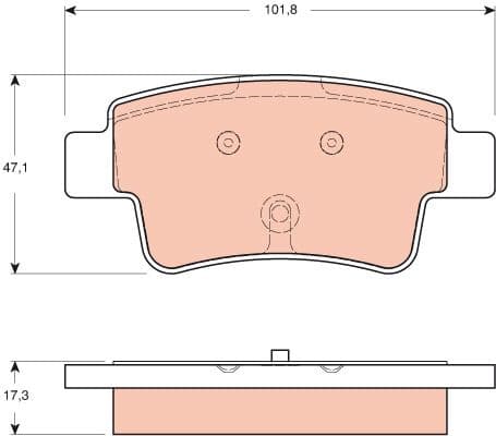 Brake Pad Set, disc brake GDB1656 - image 4