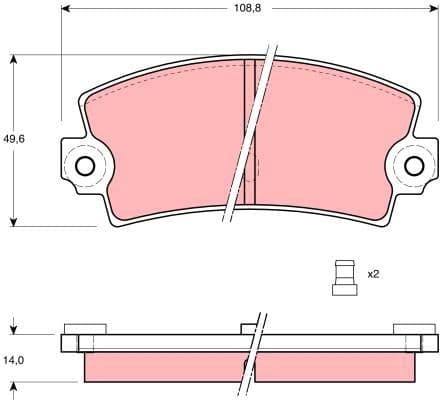 Brake Pad Set, disc brake GDB149 - image 2
