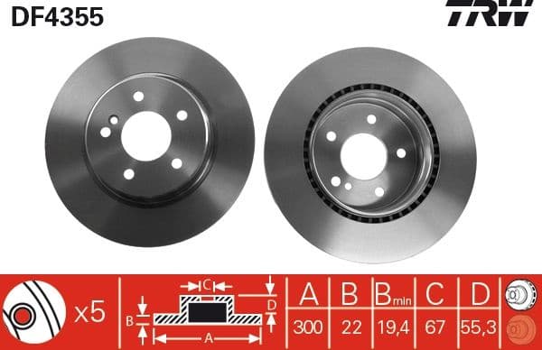 Brake Disc DF4355 - image 3